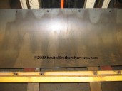 new Meyer plow skin cut and ready to be welded in.